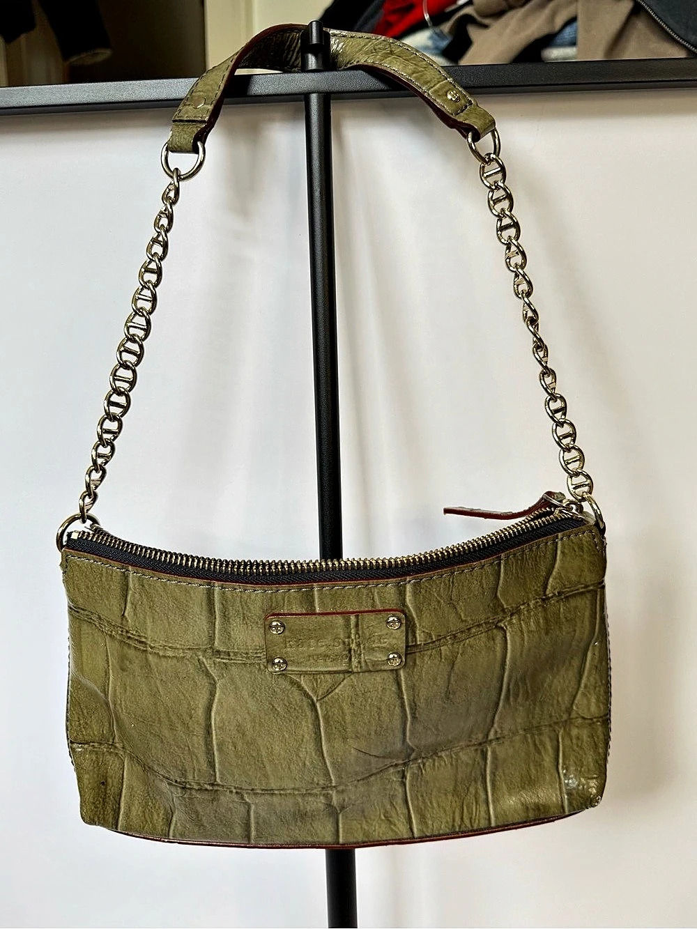 Kate Spade Green Shoulder Bag with Chain Strap